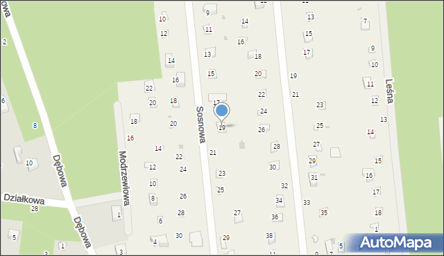 Florentynów, Sosnowa, 19, mapa Florentynów