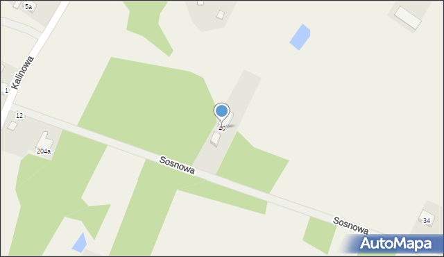 Franciszków, Sosnowa, 40, mapa Franciszków