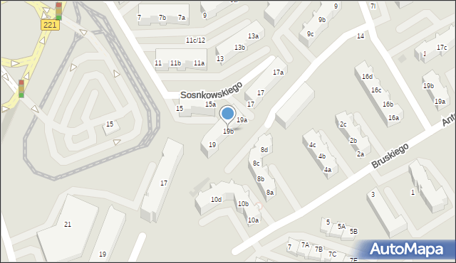 Gdańsk, Sosnkowskiego Kazimierza, gen., 19b, mapa Gdańska