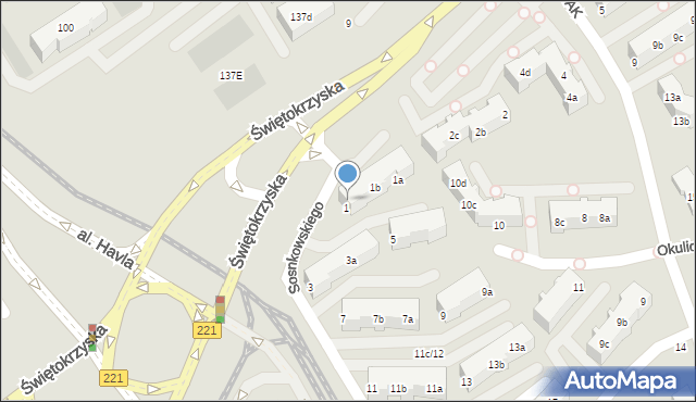 Gdańsk, Sosnkowskiego Kazimierza, gen., 1c, mapa Gdańska