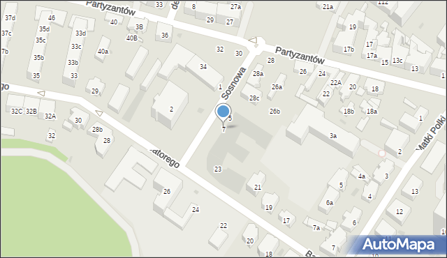 Gdańsk, Sosnowa, 7, mapa Gdańska