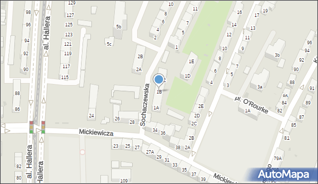 Gdańsk, Sochaczewska, 1B, mapa Gdańska