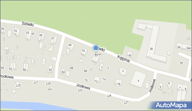 Gdańsk, Sówki, 53, mapa Gdańska