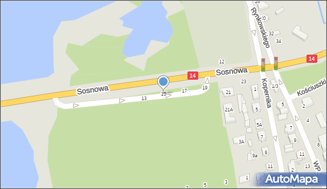 Głowno, Sosnowa, 15, mapa Głowno