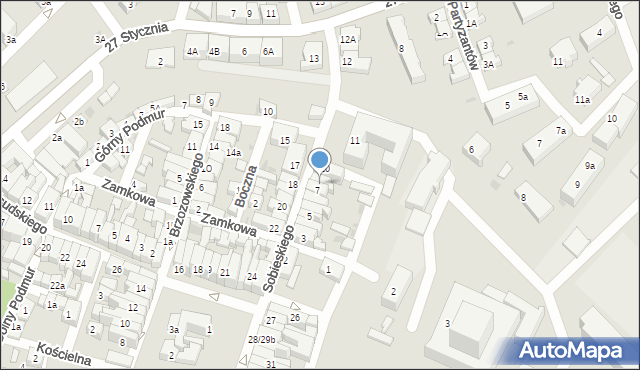 Gniew, Sobieskiego, 8, mapa Gniew