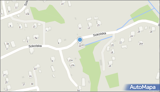 Gorlice, Sokolska, 12, mapa Gorlic