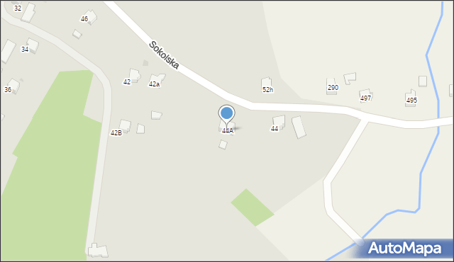 Gorlice, Sokolska, 44A, mapa Gorlic