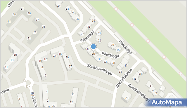 Gorzów Wielkopolski, Sosabowskiego Stanisława Franciszka, gen., 40, mapa Gorzów Wielkopolski