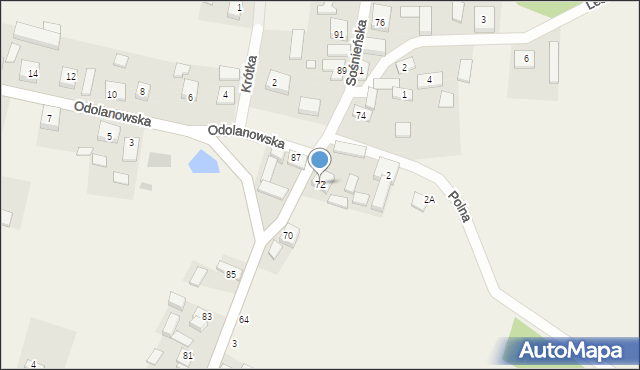 Granowiec, Sośnieńska, 72, mapa Granowiec