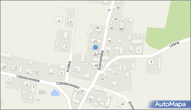 Granowiec, Sośnieńska, 91, mapa Granowiec