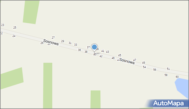 Grębiszew, Sosnowa, 40, mapa Grębiszew