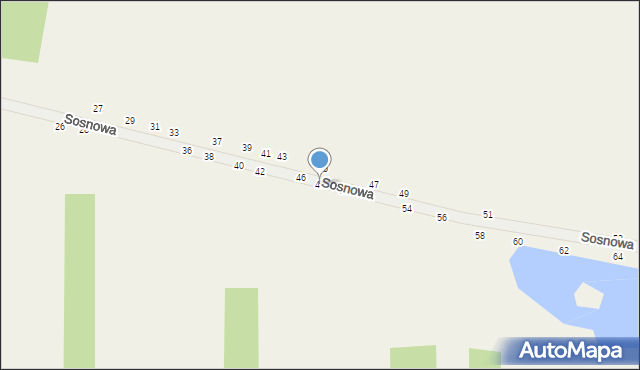 Grębiszew, Sosnowa, 48, mapa Grębiszew