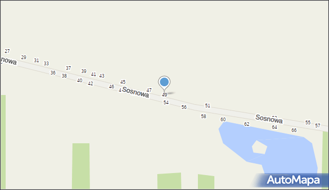 Grębiszew, Sosnowa, 49, mapa Grębiszew