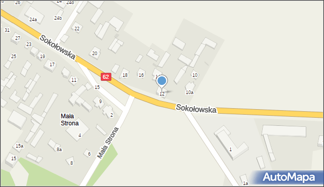 Grochów Szlachecki, Sokołowska, 12, mapa Grochów Szlachecki