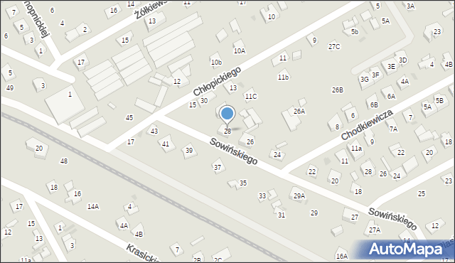 Grodzisk Mazowiecki, Sowińskiego Józefa, gen., 28, mapa Grodzisk Mazowiecki