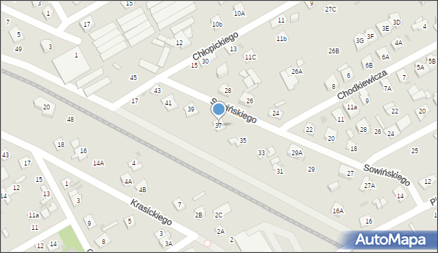 Grodzisk Mazowiecki, Sowińskiego Józefa, gen., 37, mapa Grodzisk Mazowiecki
