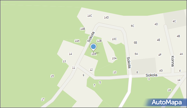 Gromadzin, Sokola, 12A, mapa Gromadzin