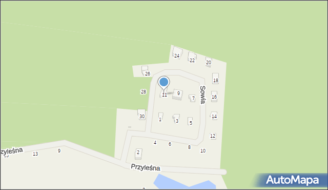 Gromadzin, Sowia, 11, mapa Gromadzin