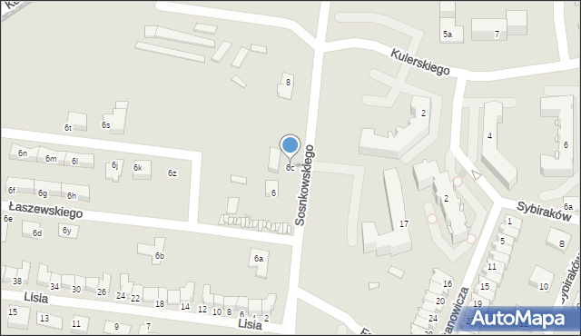 Grudziądz, Sosnkowskiego Kazimierza, gen., 6c, mapa Grudziądza