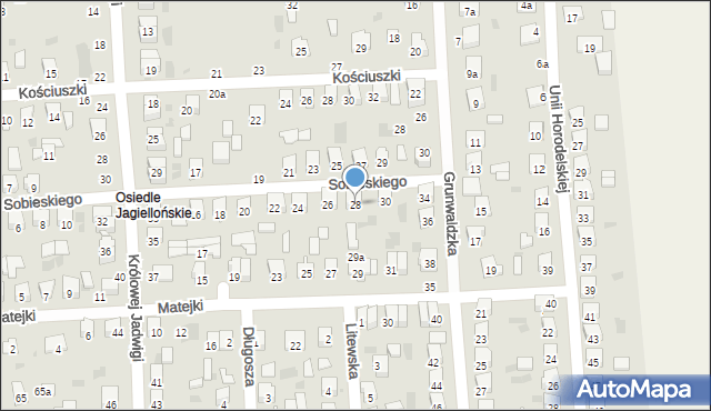 Hrubieszów, Sobieskiego, 28, mapa Hrubieszów