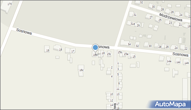 Janków Przygodzki, Sosnowa, 16b, mapa Janków Przygodzki