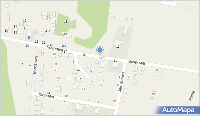 Jarosławiec, Sosnowa, 13, mapa Jarosławiec