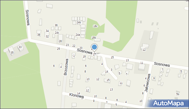Jarosławiec, Sosnowa, 17, mapa Jarosławiec