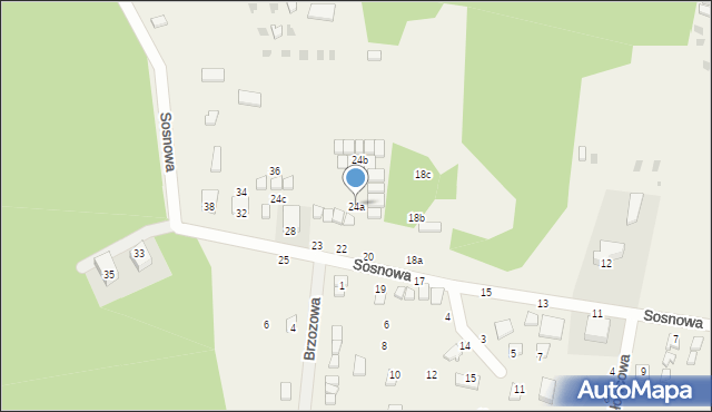 Jarosławiec, Sosnowa, 24a, mapa Jarosławiec