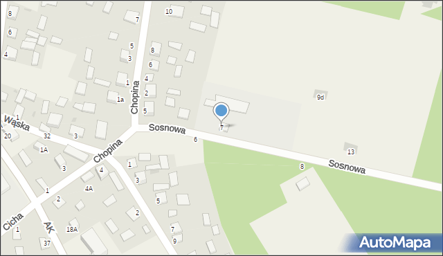 Jastkowice, Sosnowa, 7, mapa Jastkowice