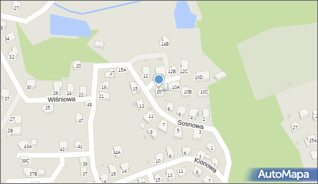 Jastrzębie-Zdrój, Sosnowa, 10, mapa Jastrzębie-Zdrój