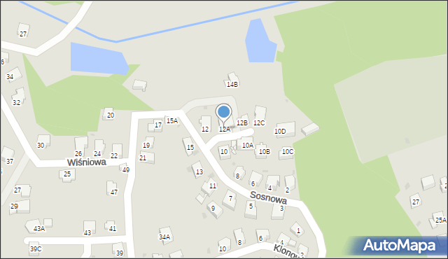 Jastrzębie-Zdrój, Sosnowa, 12A, mapa Jastrzębie-Zdrój