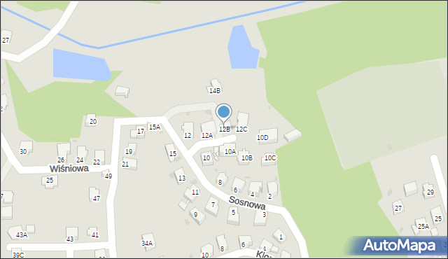 Jastrzębie-Zdrój, Sosnowa, 12B, mapa Jastrzębie-Zdrój