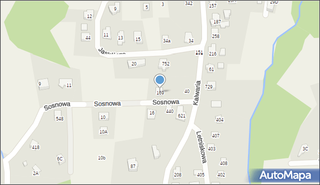 Jaworze, Sosnowa, 169, mapa Jaworze