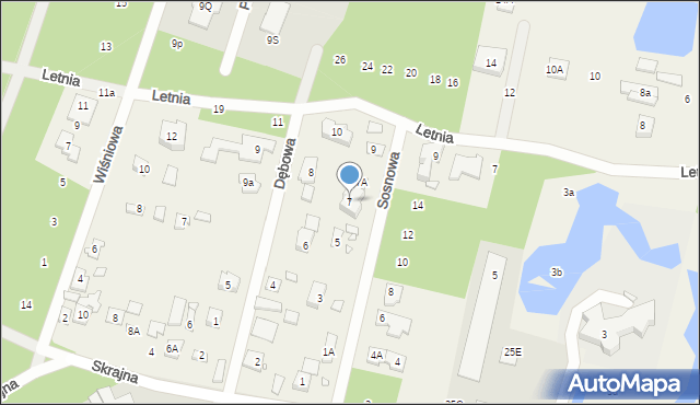 Jazgarzewszczyzna, Sosnowa, 7, mapa Jazgarzewszczyzna