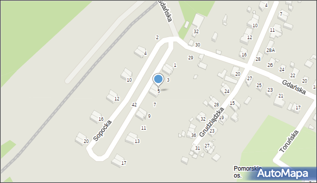 Jelenia Góra, Sopocka, 5, mapa Jelenia Góra