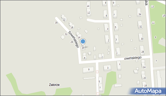 Jelenia Góra, Sowińskiego Józefa, gen., 10, mapa Jelenia Góra