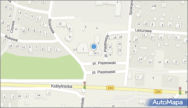 Jerzykowo, Sosnowa, 2, mapa Jerzykowo