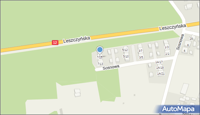 Kąkolewo, Sosnowa, 7/15, mapa Kąkolewo