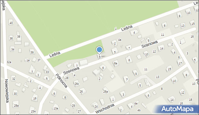 Kaliska, Sosnowa, 3, mapa Kaliska