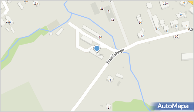 Kalwaria Zebrzydowska, Sowińskiego Józefa, gen., 16, mapa Kalwaria Zebrzydowska