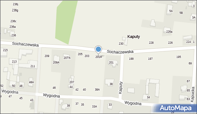 Kaputy, Sochaczewska, 201A, mapa Kaputy