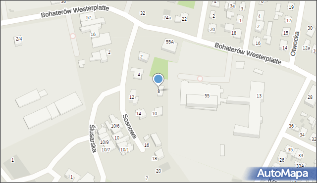 Karczew, Sosnowa, 8, mapa Karczew