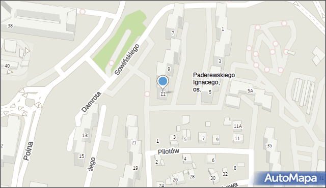 Katowice, Sowińskiego Józefa, gen., 11, mapa Katowic