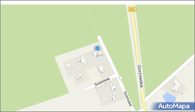 Kłodawa, Sosnowa, 13, mapa Kłodawa