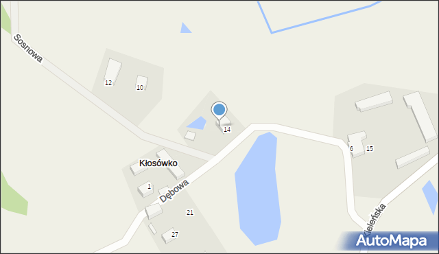 Kłosówko, Sosnowa, 2, mapa Kłosówko