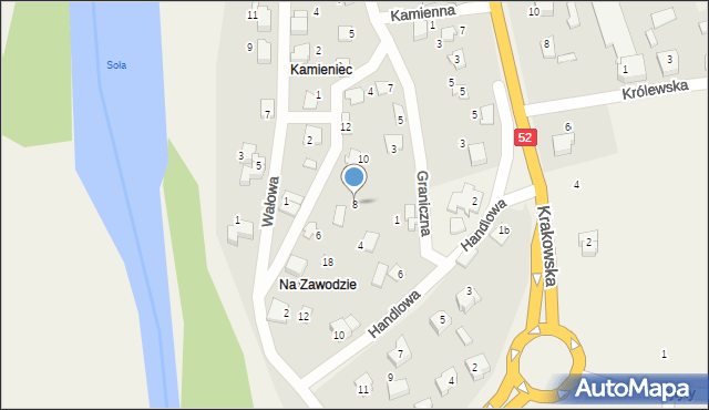 Kobiernice, Solna, 8, mapa Kobiernice