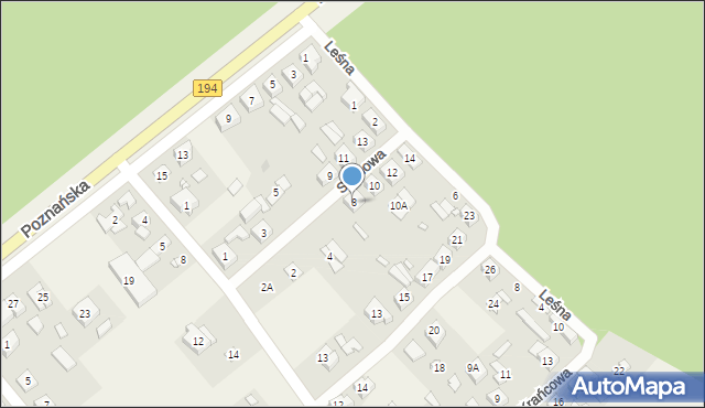 Kobylnica, Sosnowa, 8, mapa Kobylnica