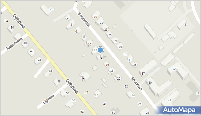 Kolno, Sosnowa, 14, mapa Kolno