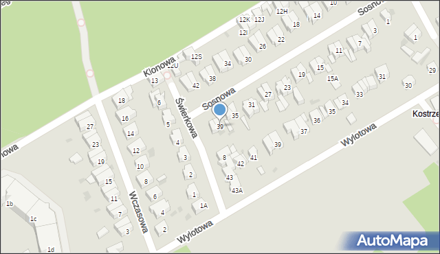 Kołobrzeg, Sosnowa, 39, mapa Kołobrzegu