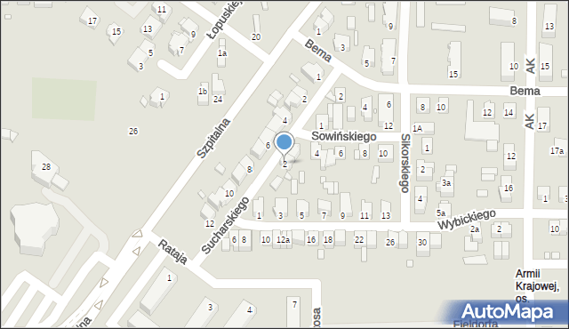 Konin, Sowińskiego Józefa, gen., 2, mapa Konina